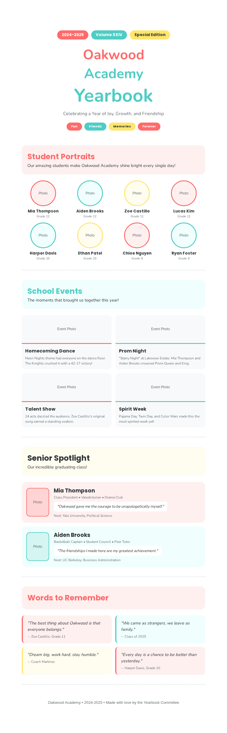 Playful Colorful Yearbook